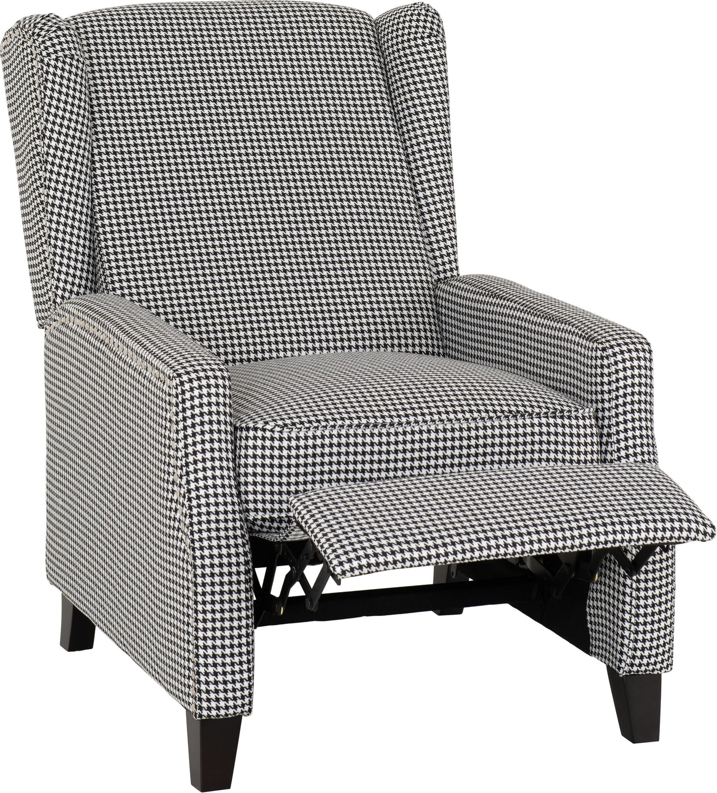 KENSINGTON RECLINER CHAIR - DOGTOOTH FABRIC