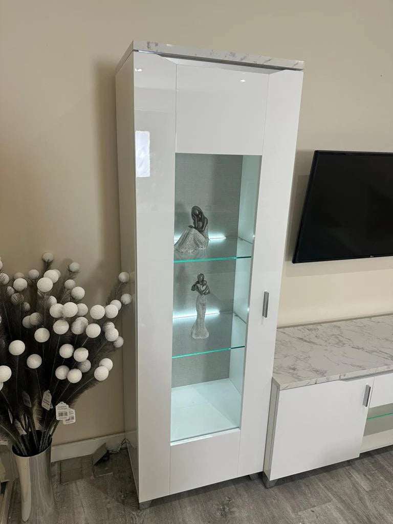 Romi 1 Left Hand Door Glass Cabinet