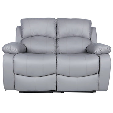 Grey Faux Leather 3 & 2 Seater Recliner Sofa