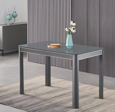 Grey Glass Dining Table