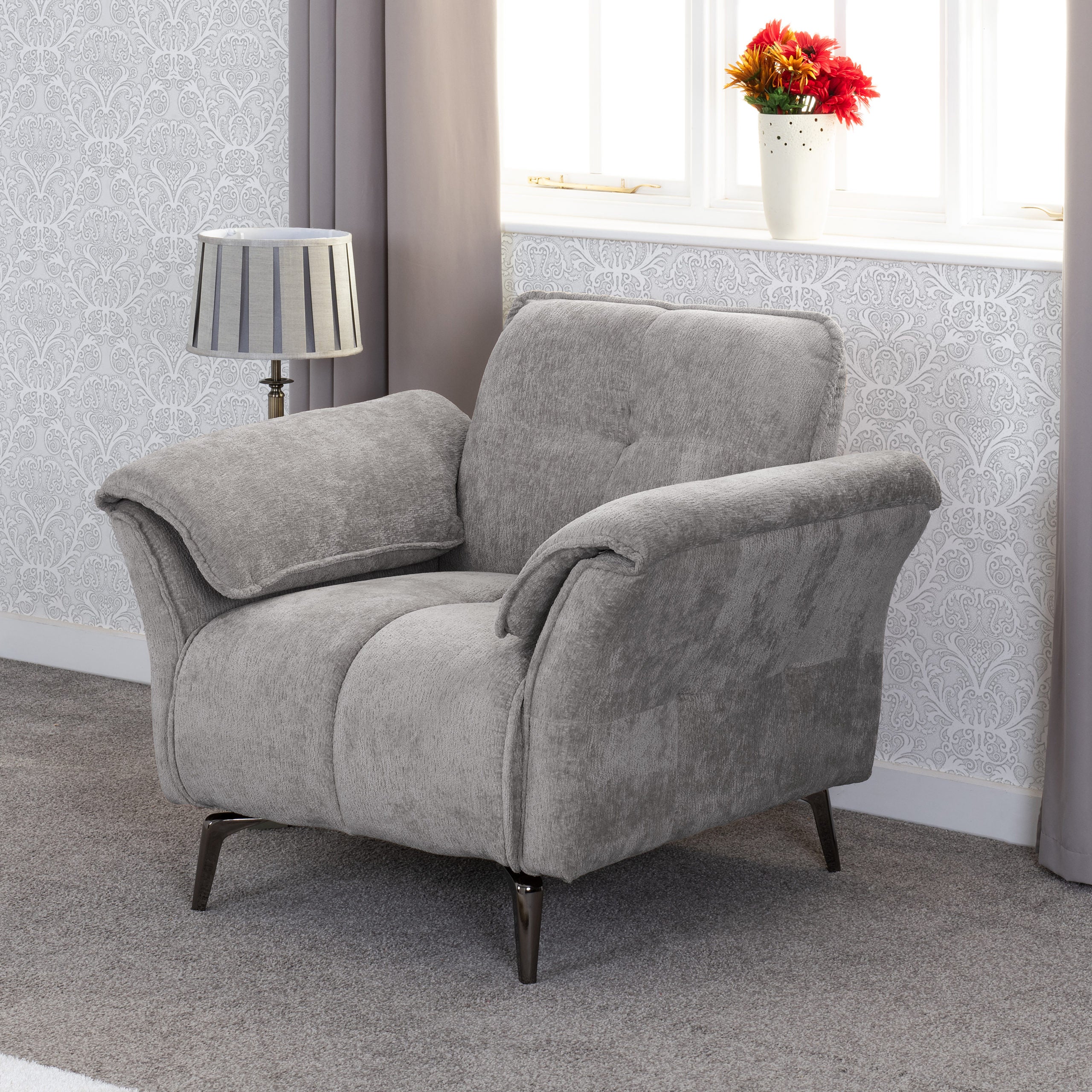 Amalfi 1 Seater Sofa Grey