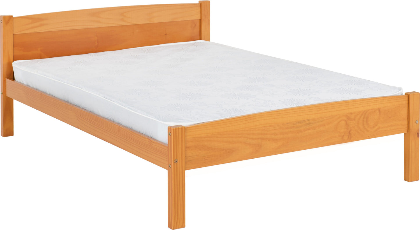 AMBER 4'6" BED - ANTIQUE PINE