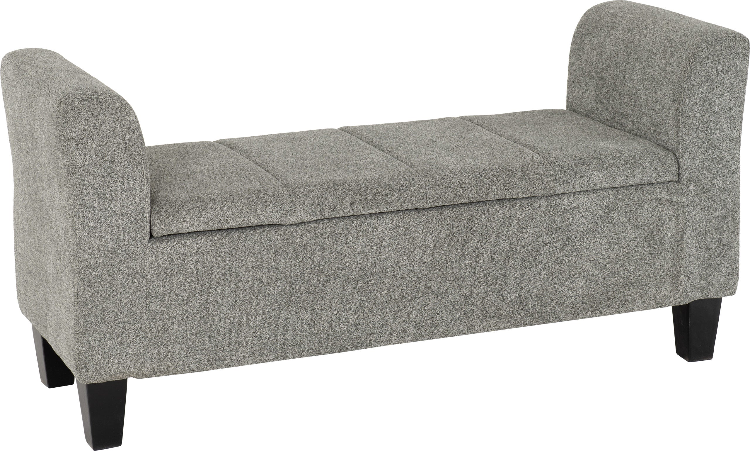 AMELIA STORAGE OTTOMAN - DARK GREY FABRIC