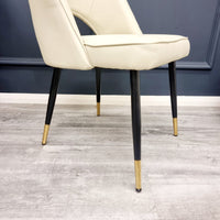 Astra Dining Chair in Cream Leather