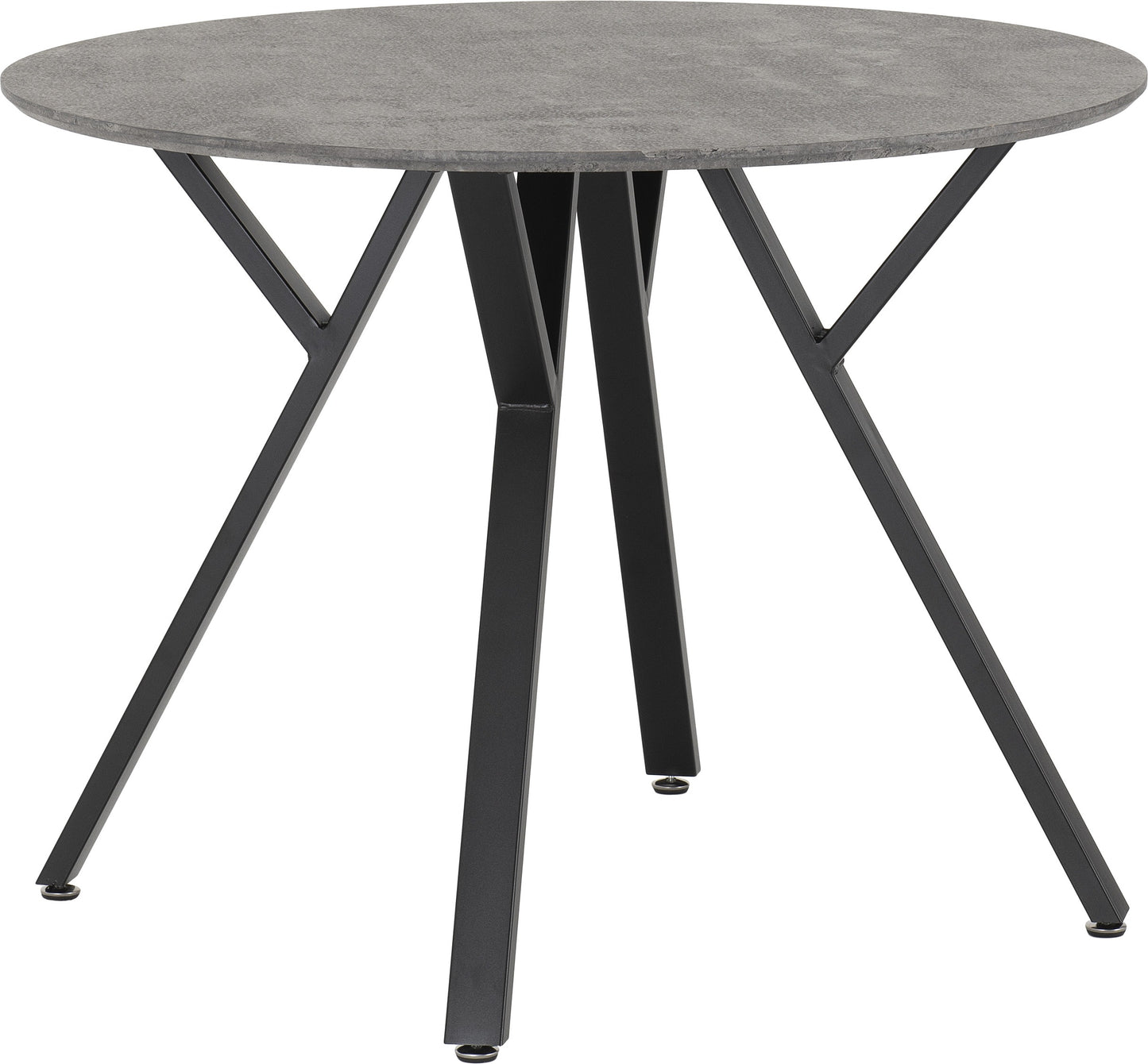 ATHENS ROUND DINING TABLE - CONCRETE EFFECT/BLACK