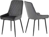 AVERY CHAIR (BOX OF 2) - GREY VELVET