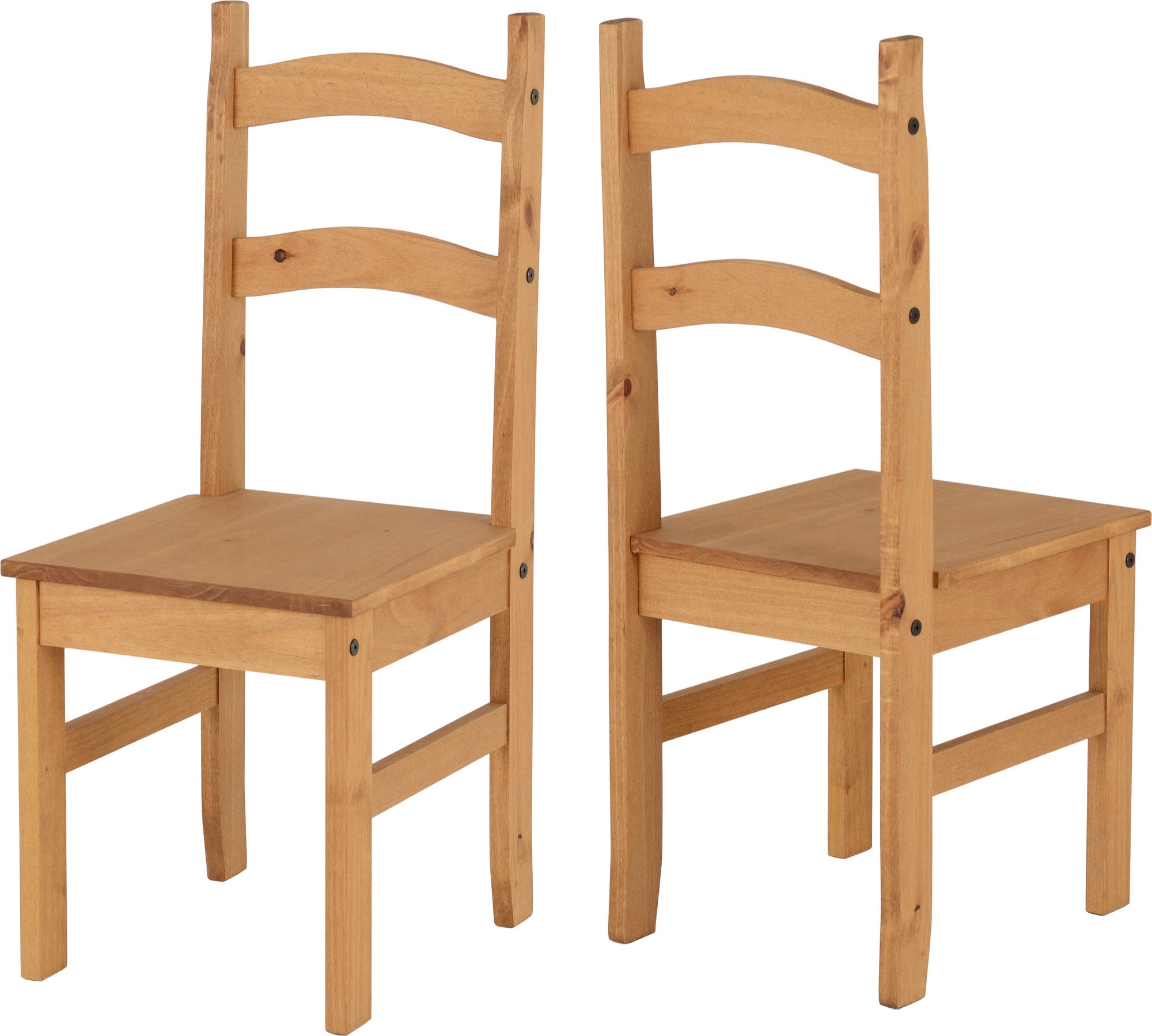 BUDGET MEXICAN CHAIR (BOX OF 2) - DISTRESSED WAXED PINE