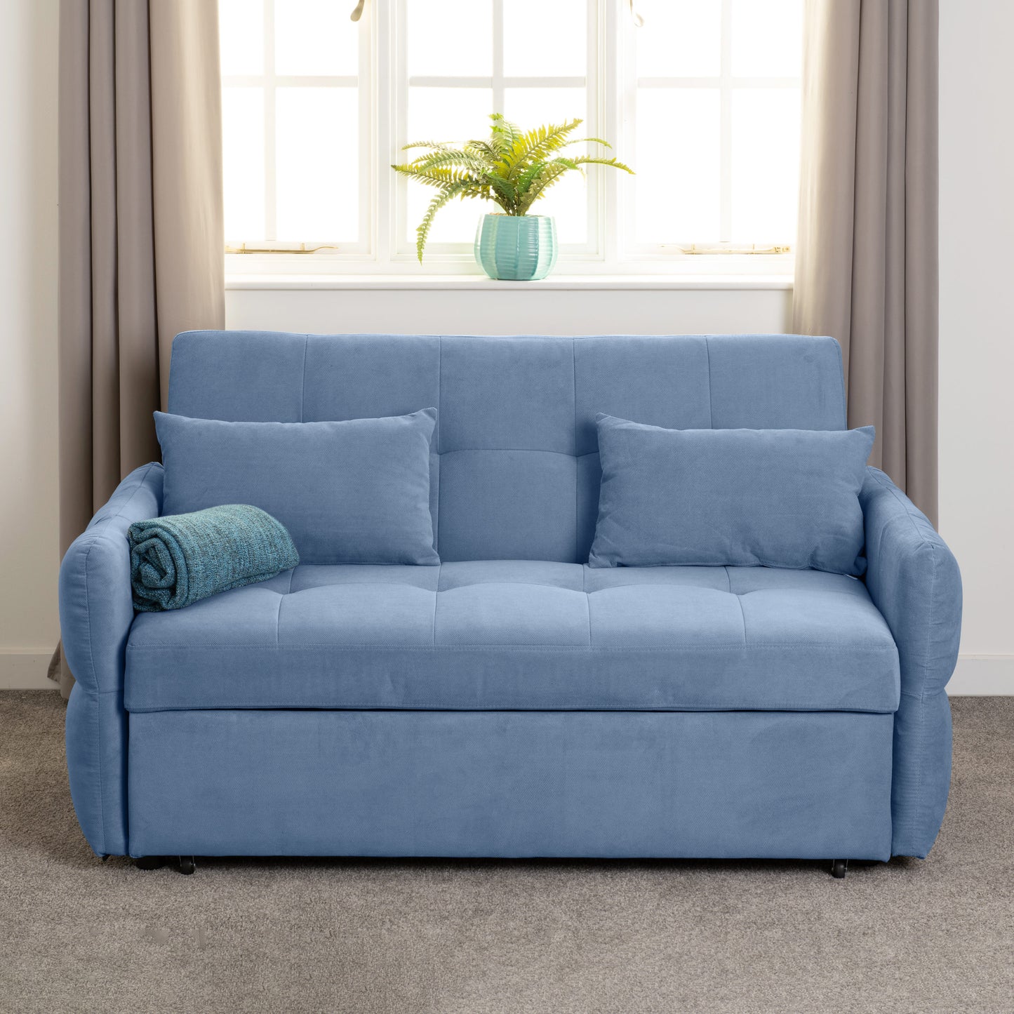 Chelsea Sofa Bed Blue Fabric