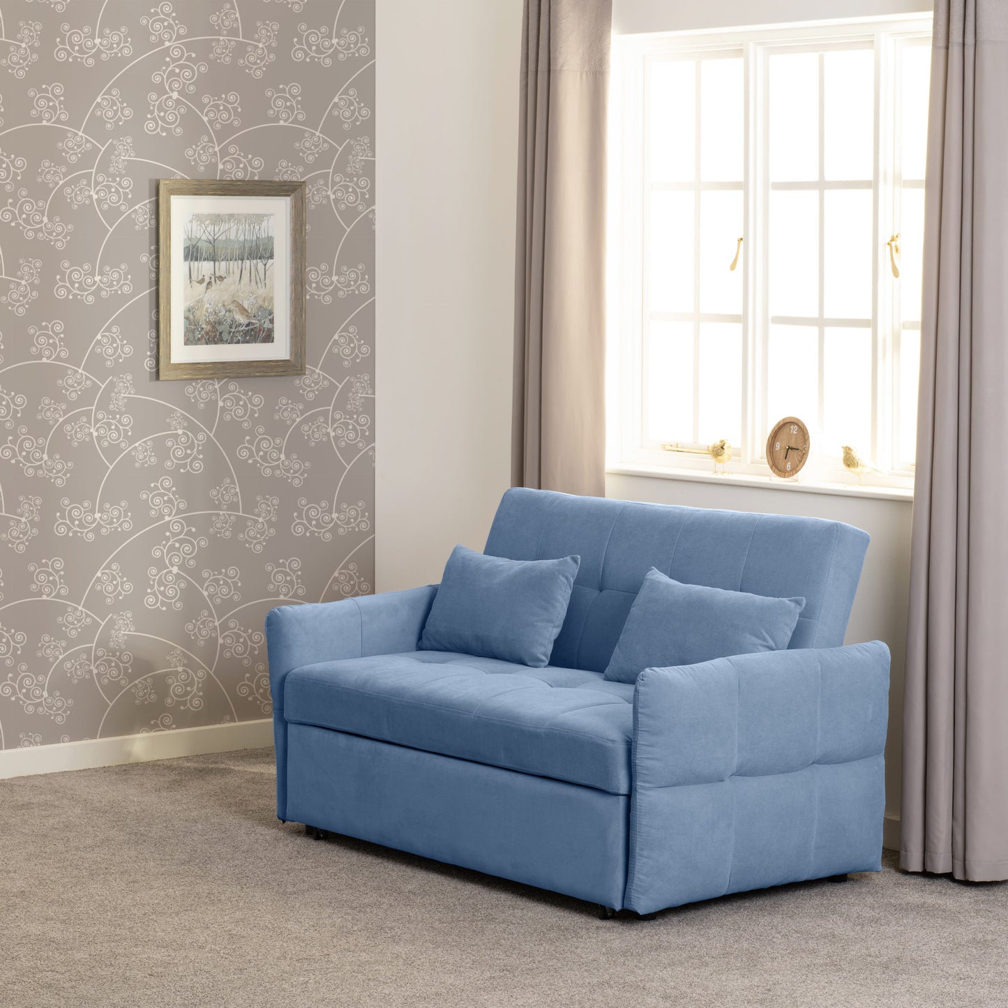 Chelsea Sofa Bed Blue Fabric