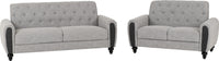 Chester 3 & 2 Suite Light Grey Fabric