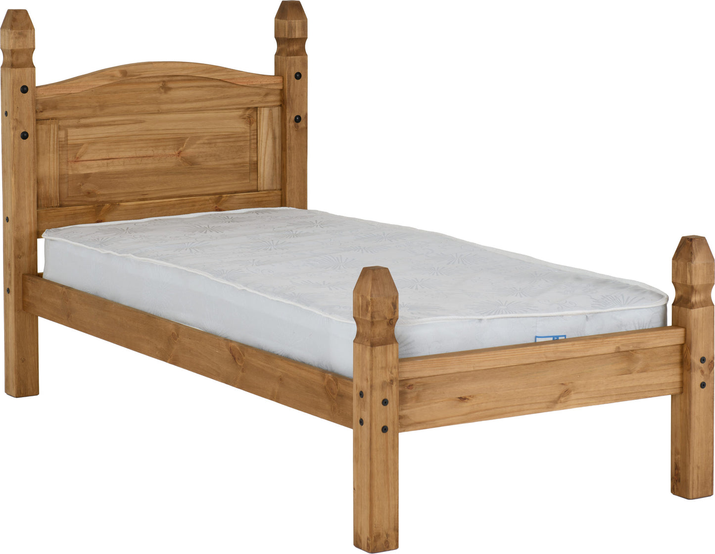 CORONA 3' BED LOW FOOT END - DISTRESSED WAXED PINE