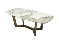 Oval Ceramic Gold Coffee Table