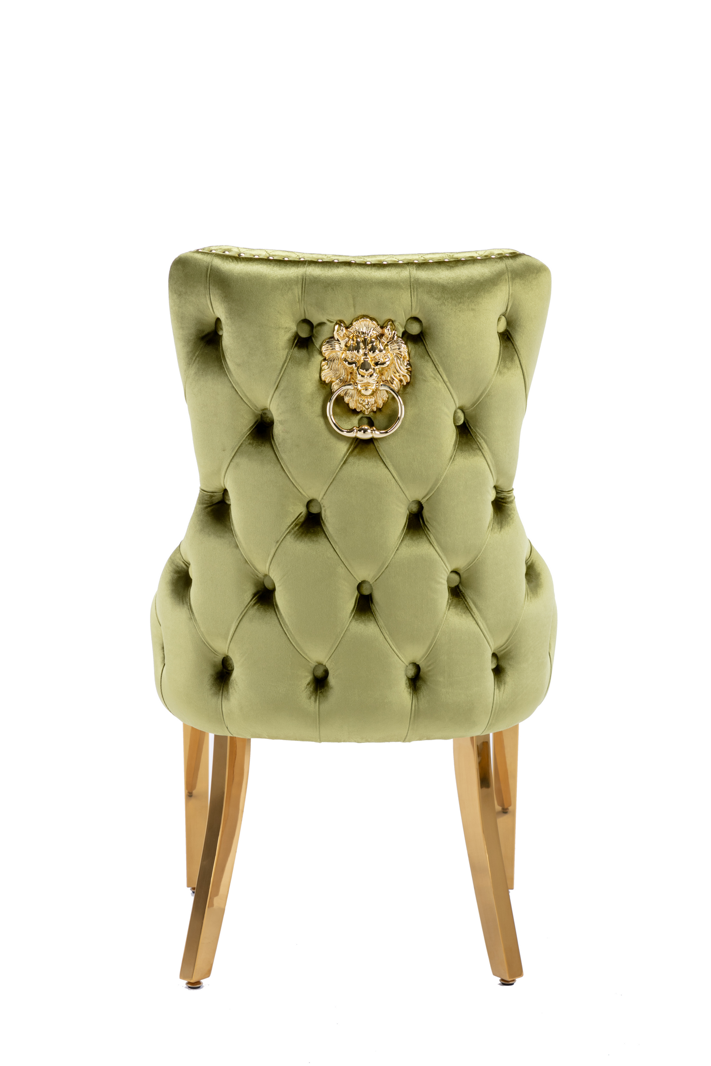 Victoria Green Gold Lion Dining Chair