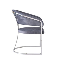 Premium Grey Leathaire Fabric Dining Chair