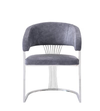 Premium Grey Leathaire Fabric Dining Chair