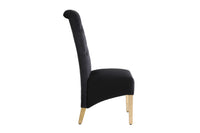 Set of 2 Black & Gold Square Knocker Dining Chair