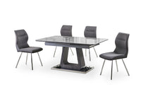 Zermatt Grey Ceramic Dining Table with 4 Chairs