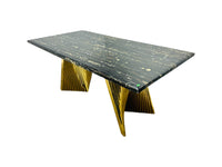 Marble Top & Stainless Steel Pedestal Rectangle