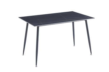 Ceramic Black Dining Table 1.2m & 4 Chairs