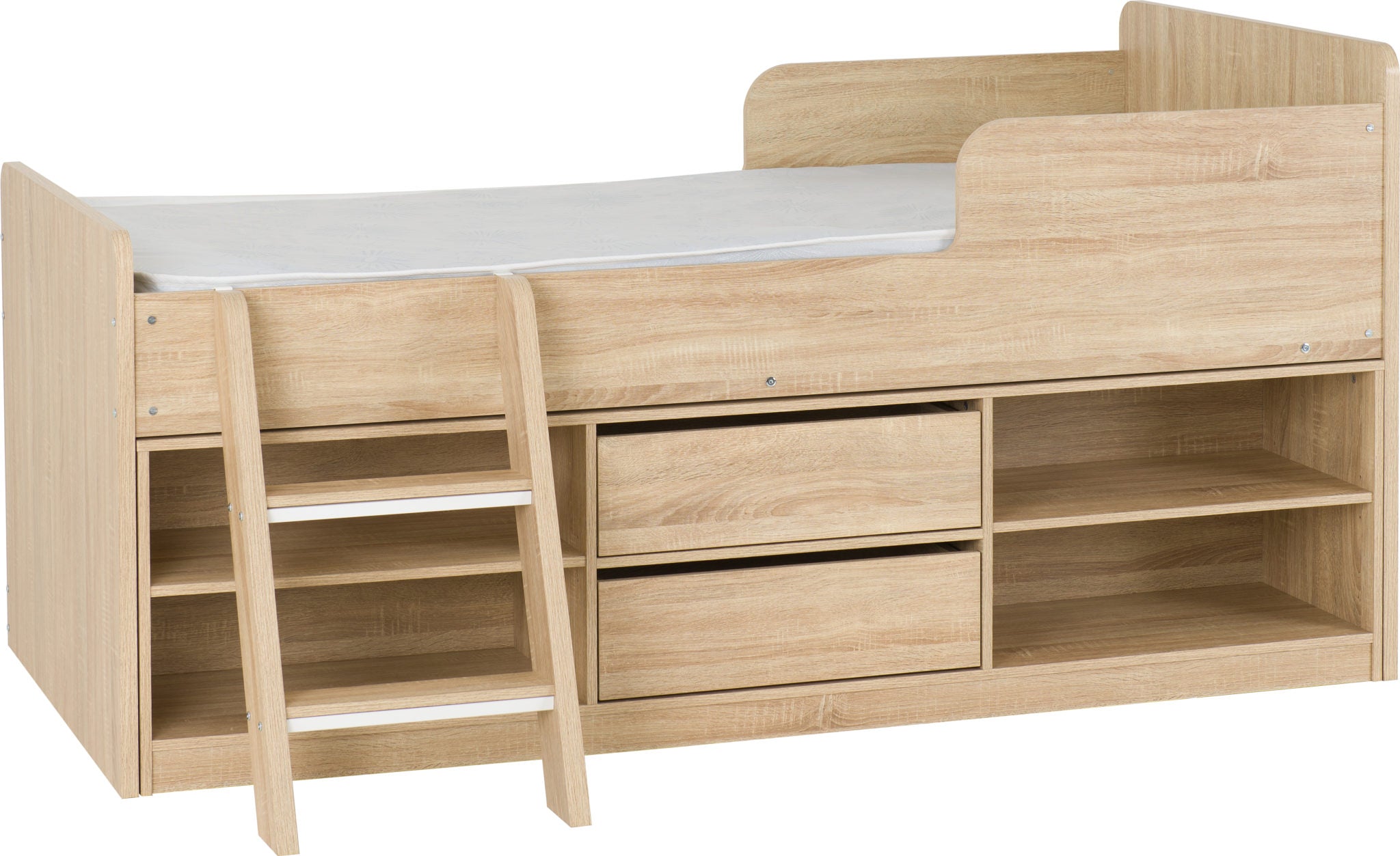 FELIX LOW SLEEPER BED - SONOMA OAK EFFECT VENEER