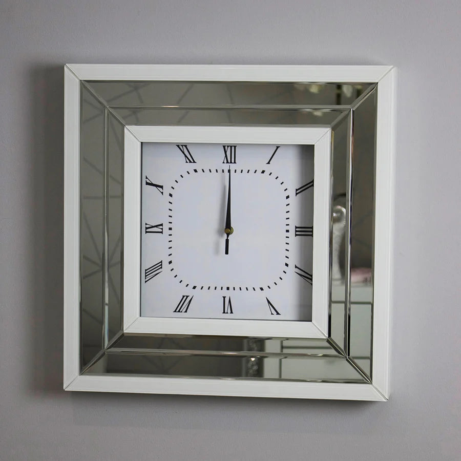 Square Bianco Clock