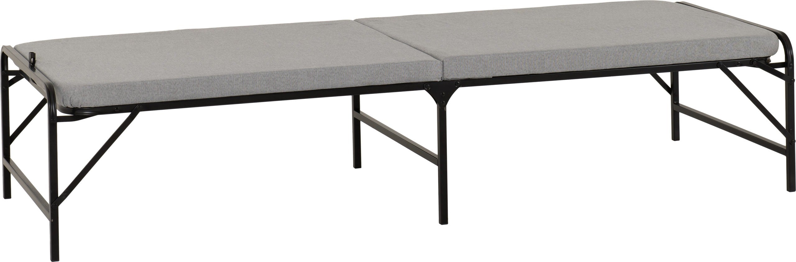 JADEN FOLDING GUEST BED - BLACK/GREY FABRIC