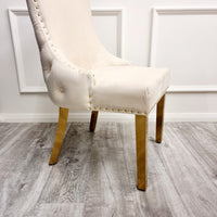 Velvet Kensington Dining Chair with Gold Legs