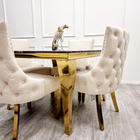 Velvet Kensington Dining Chair with Gold Legs