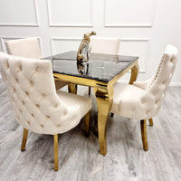 Velvet Kensington Dining Chair with Gold Legs