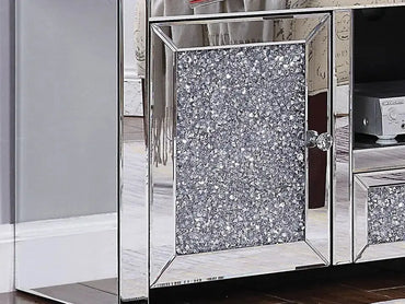 Brianna Large Crushed Diamond Mirrored TV Unit