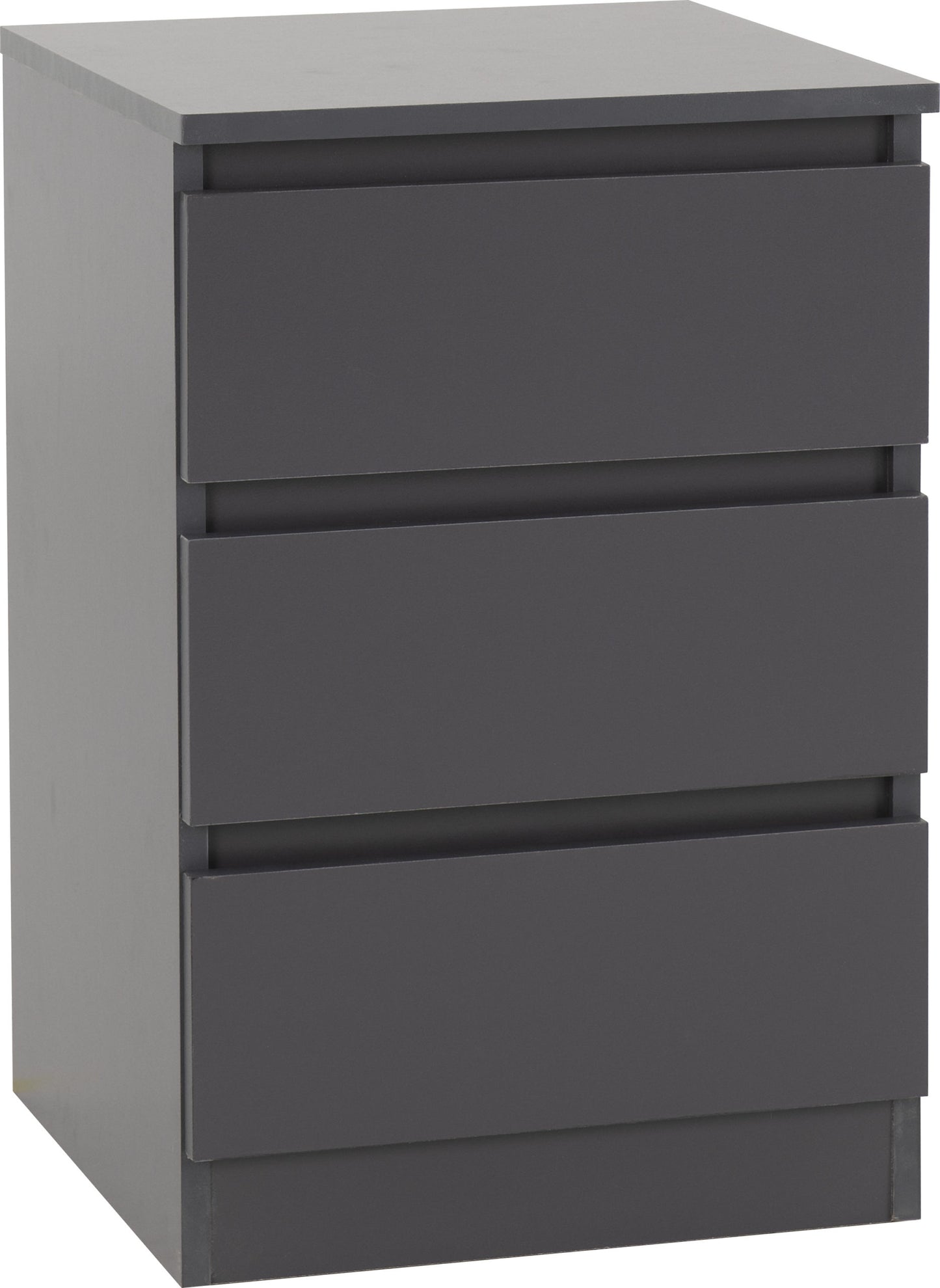 MALVERN 3 DRAWER BEDSIDE - GREY