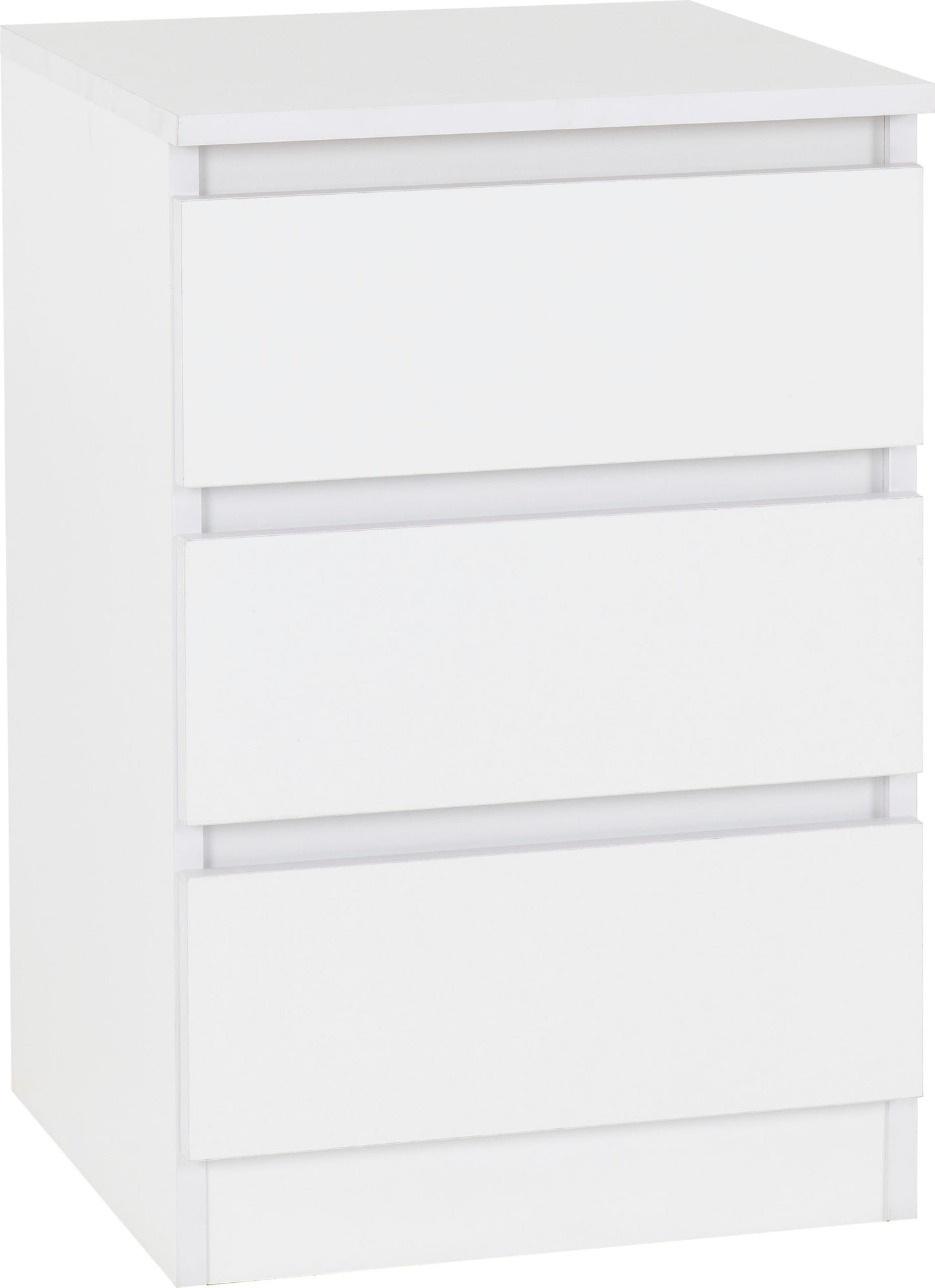 MALVERN 3 DRAWER BEDSIDE - WHITE