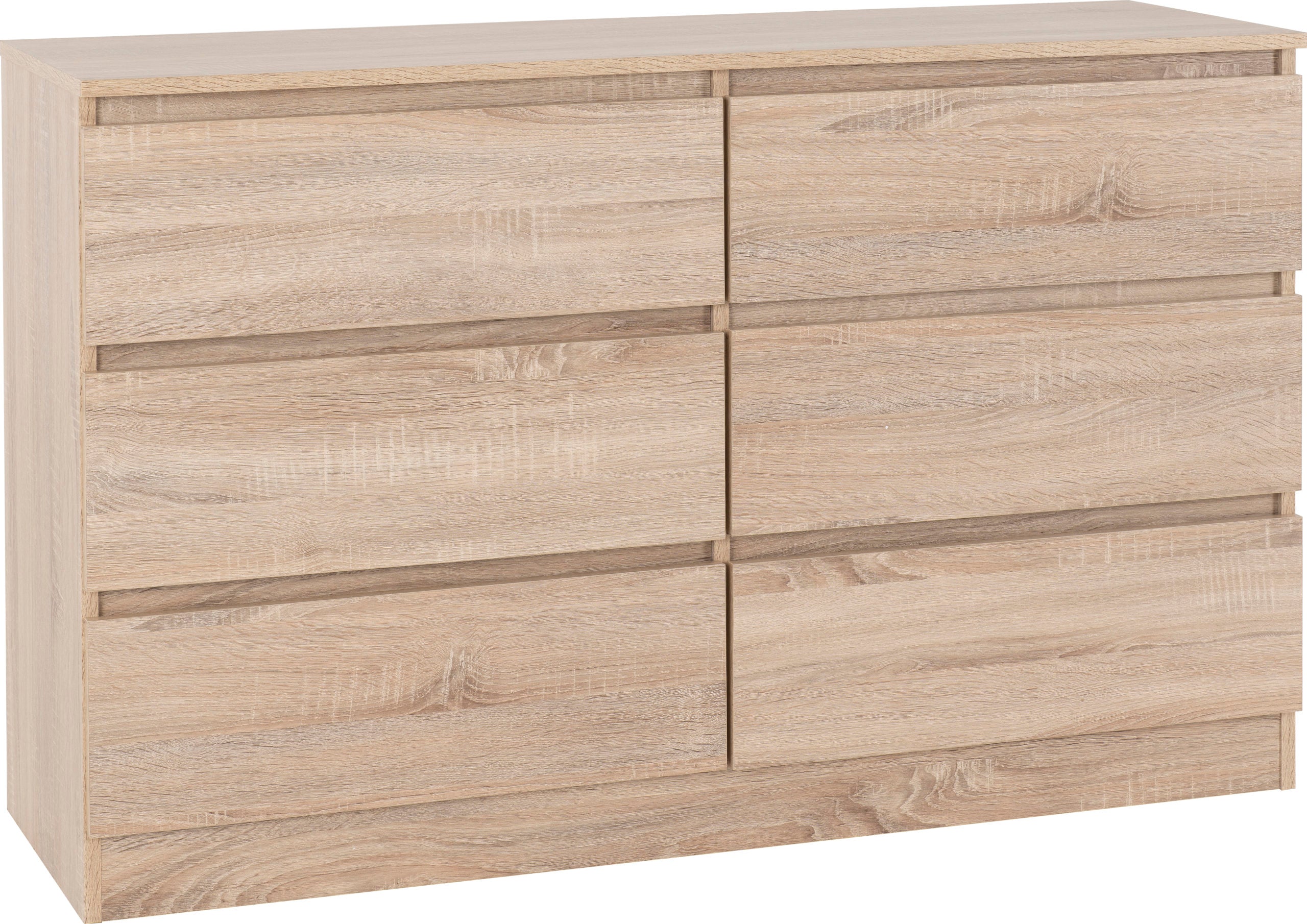 MALVERN 6 DRAWER CHEST - SONOMA OAK EFFECT