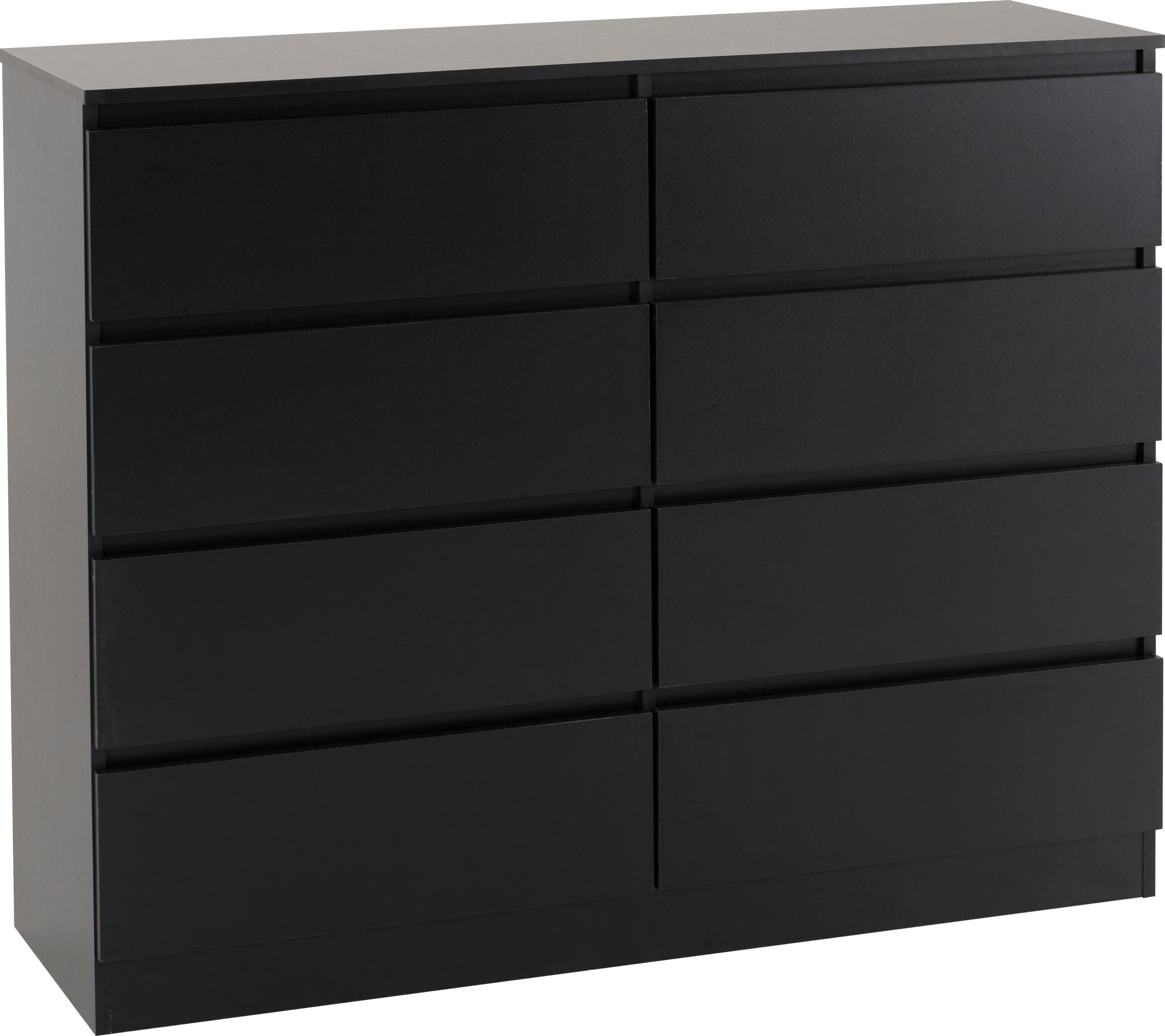 MALVERN 8 DRAWER CHEST - BLACK