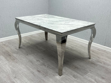 Sofia Grey & Silver Dining Table