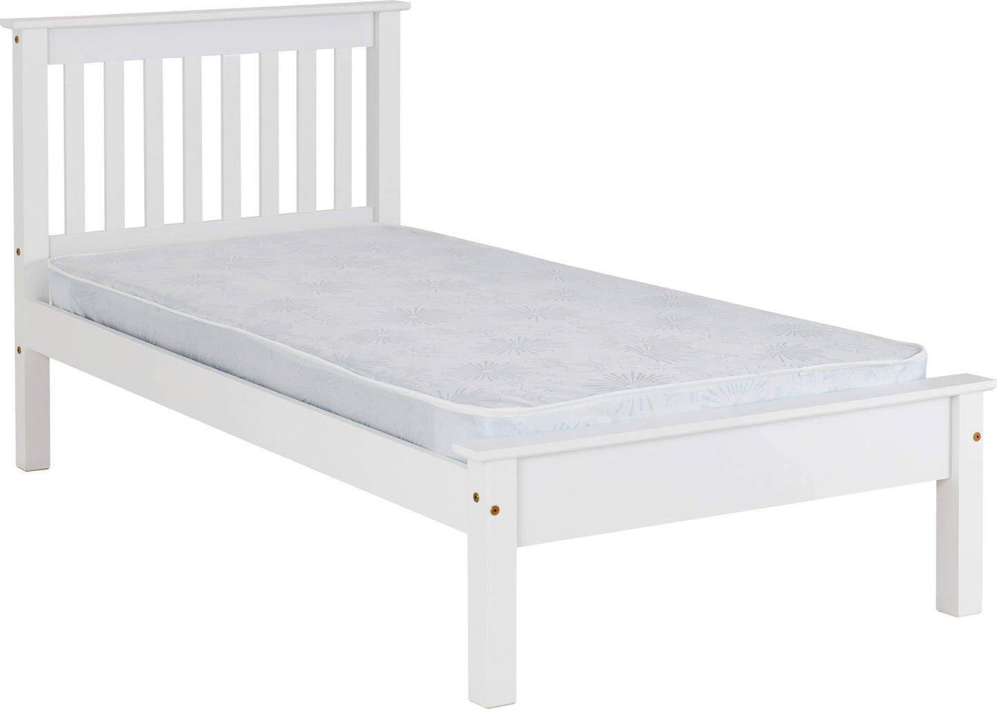 MONACO 3' BED LOW FOOT END - WHITE