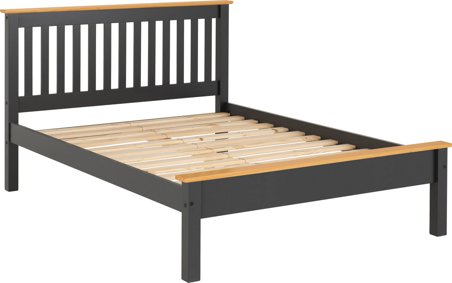 MONACO 4' BED LOW FOOT END - GREY/OAK EFFECT