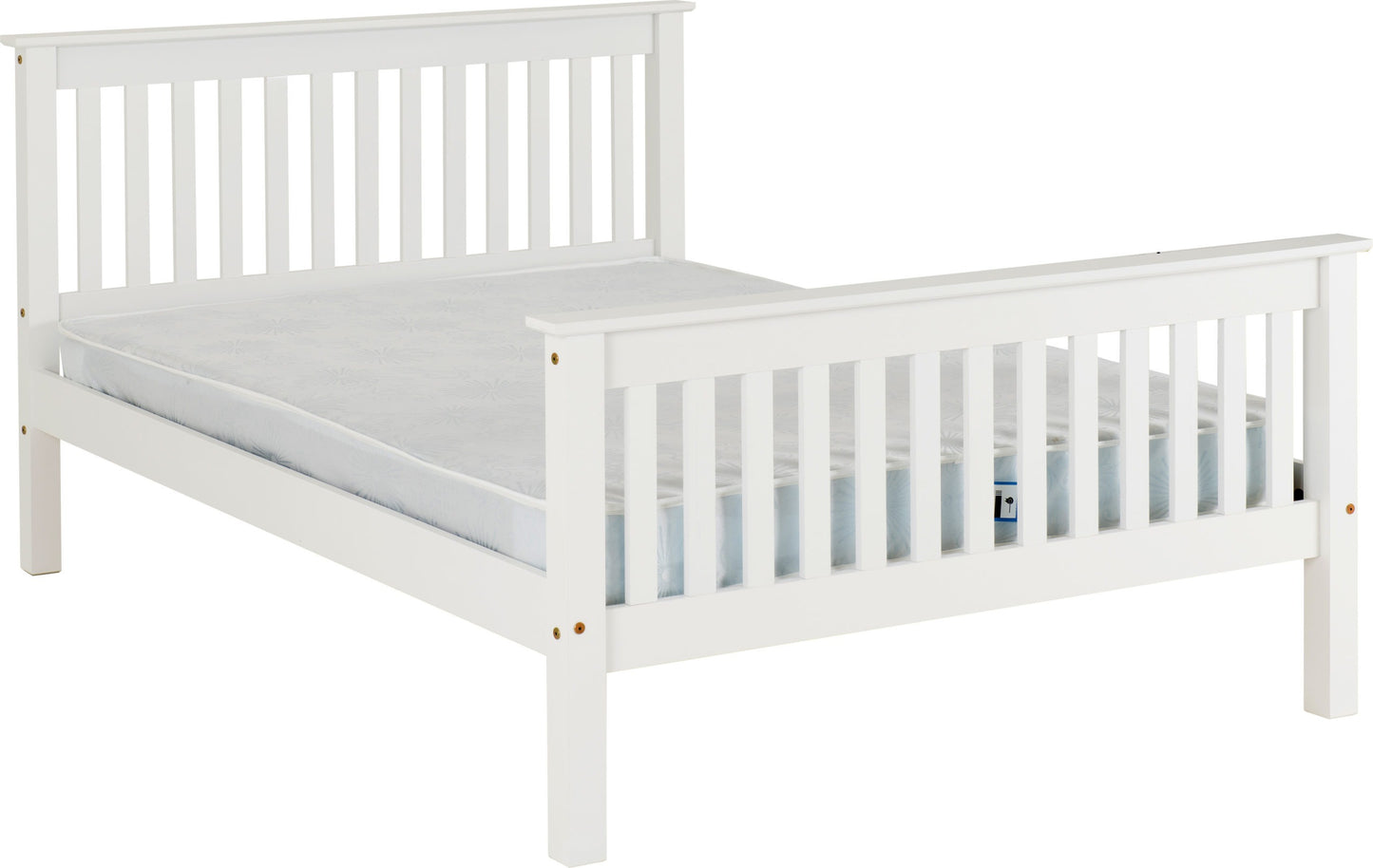 MONACO 4' BED HIGH FOOT END - WHITE