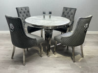 Sofia Grey & Silver Dining Table