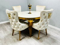 Sofia Cream & Gold Marble Table