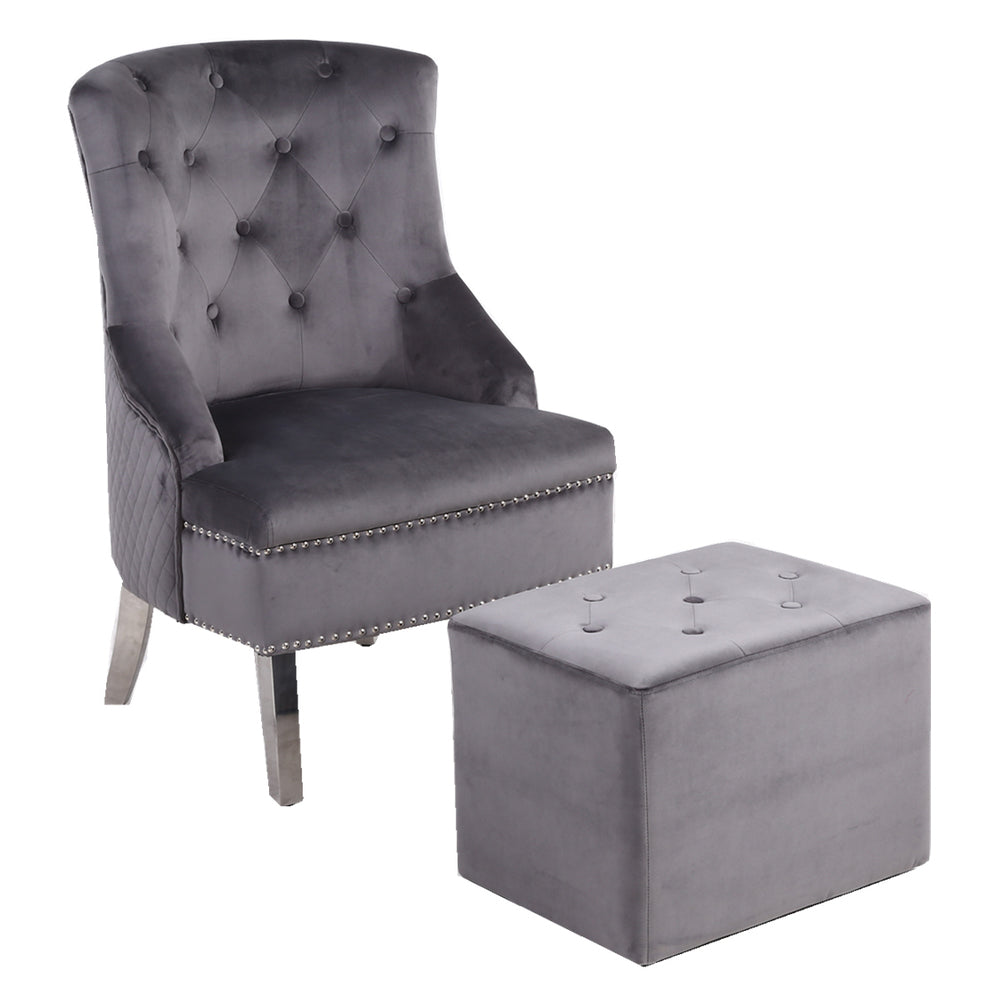 Majestic Grey Wing Chair