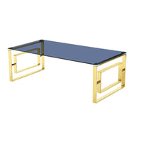 Memphis Grey & Gold Glass Coffee Table