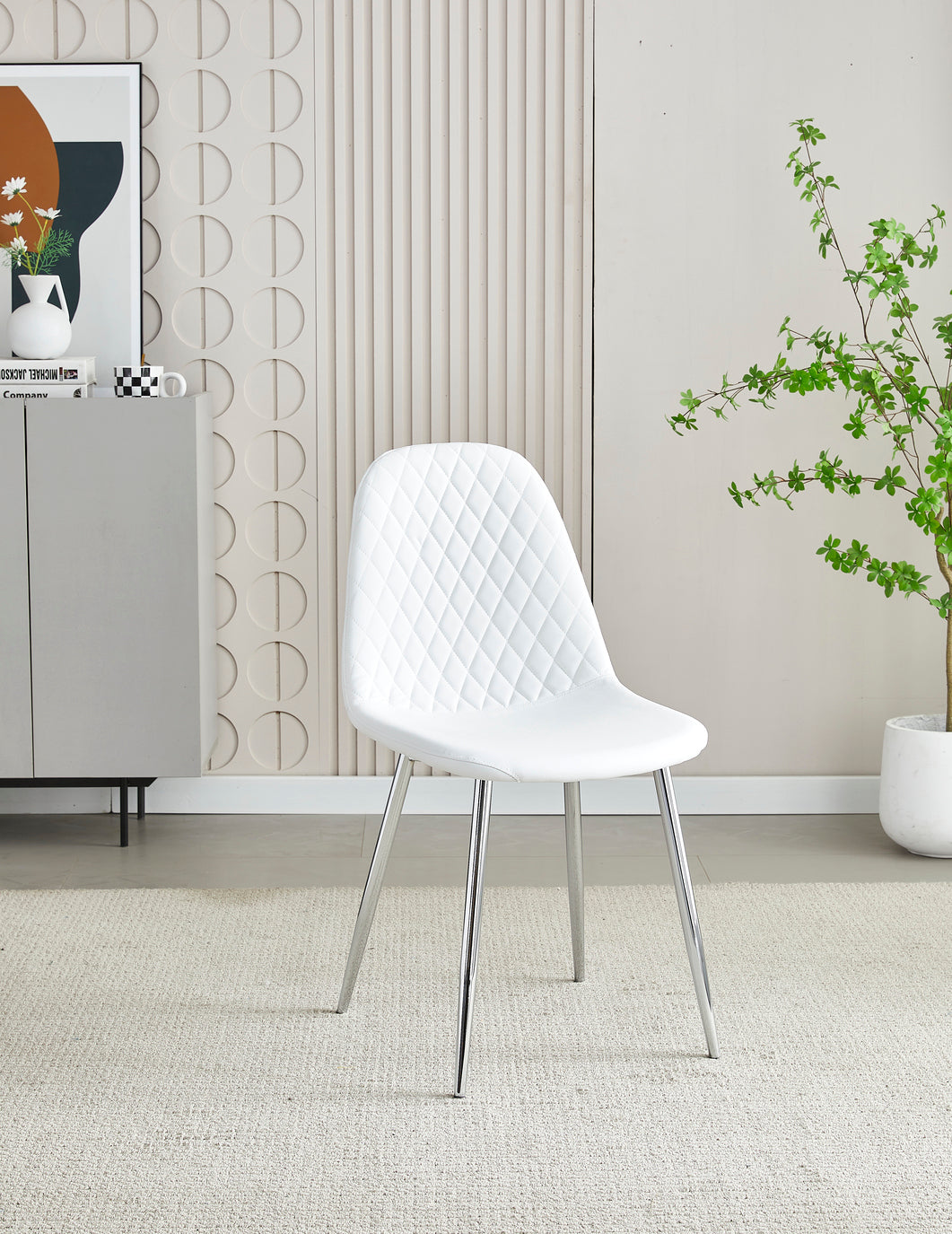 Mexico White PU Dining Chair