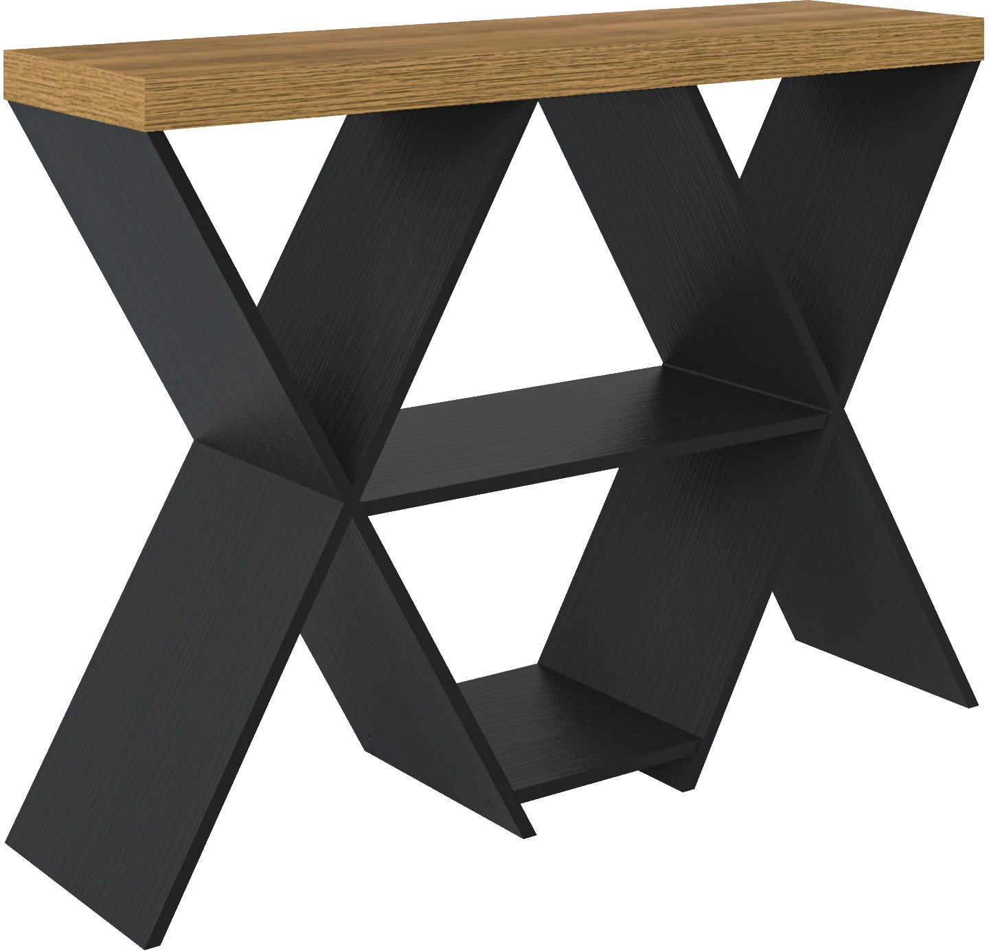 NAPLES CONSOLE TABLE - BLACK/PINE EFFECT BLACK/PINE EFFECT