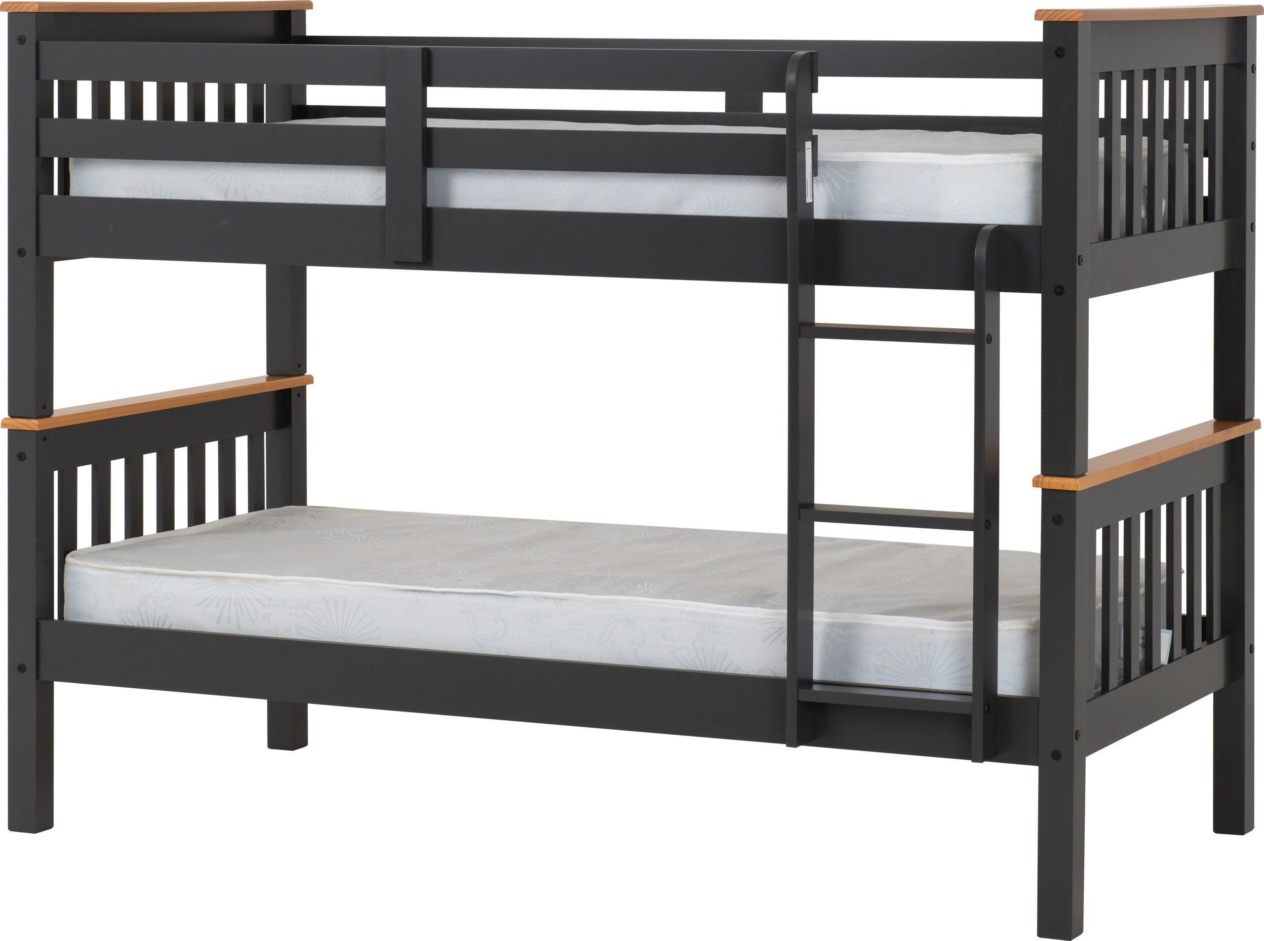 NEPTUNE 3' BUNK BED - GREY/OAK EFFECT