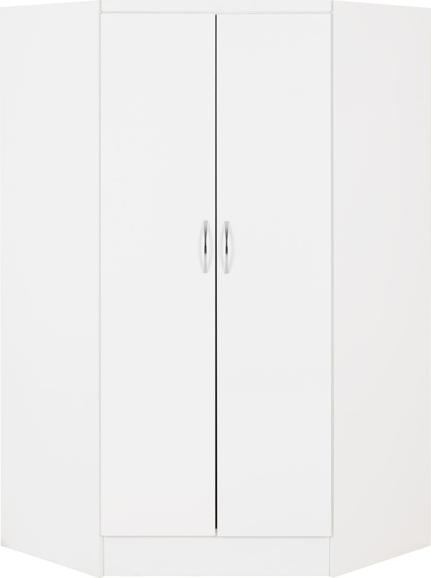 NEVADA 2 DOOR CORNER WARDROBE - WHITE GLOSS