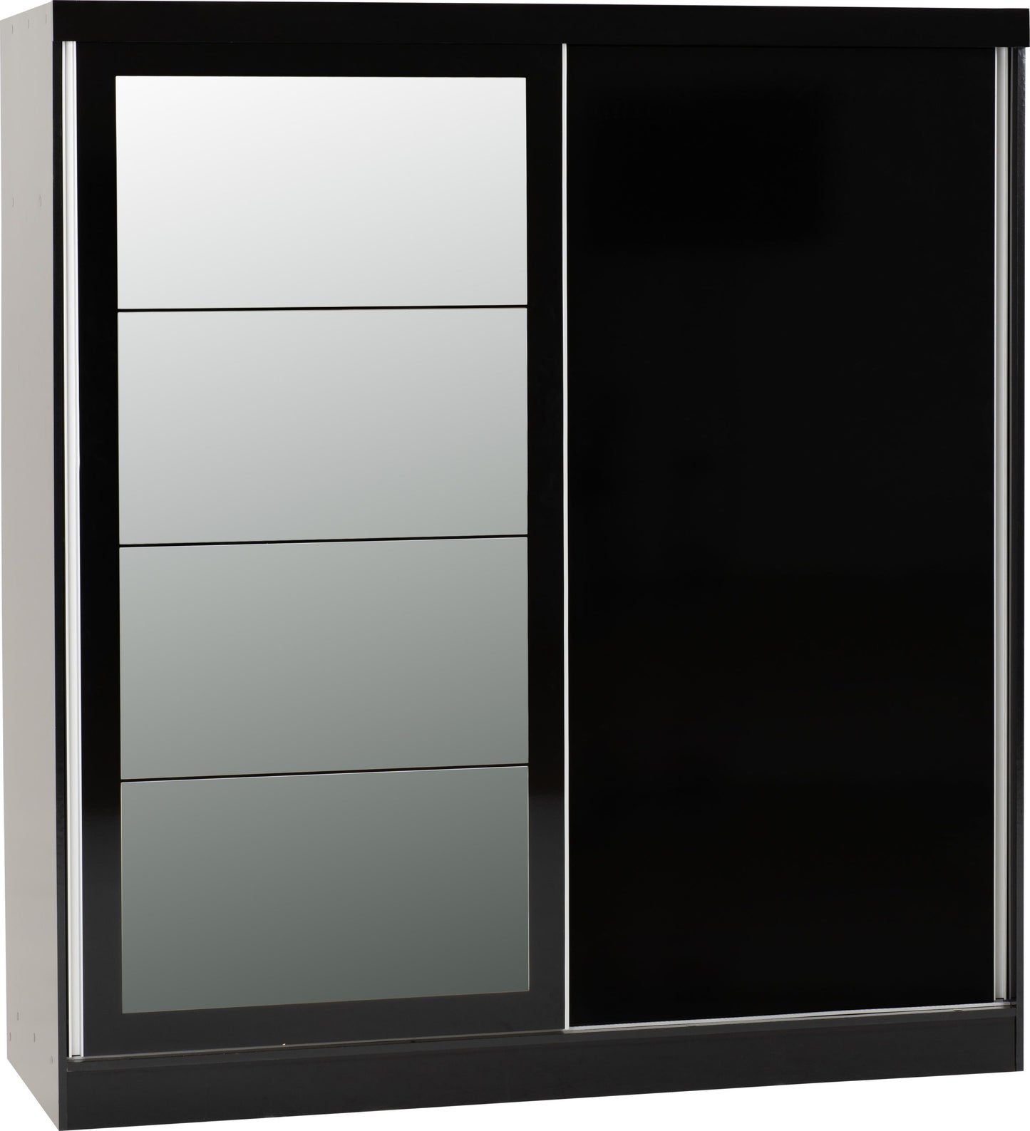 NEVADA 2 DOOR SLIDING WARDROBE - BLACK GLOSS