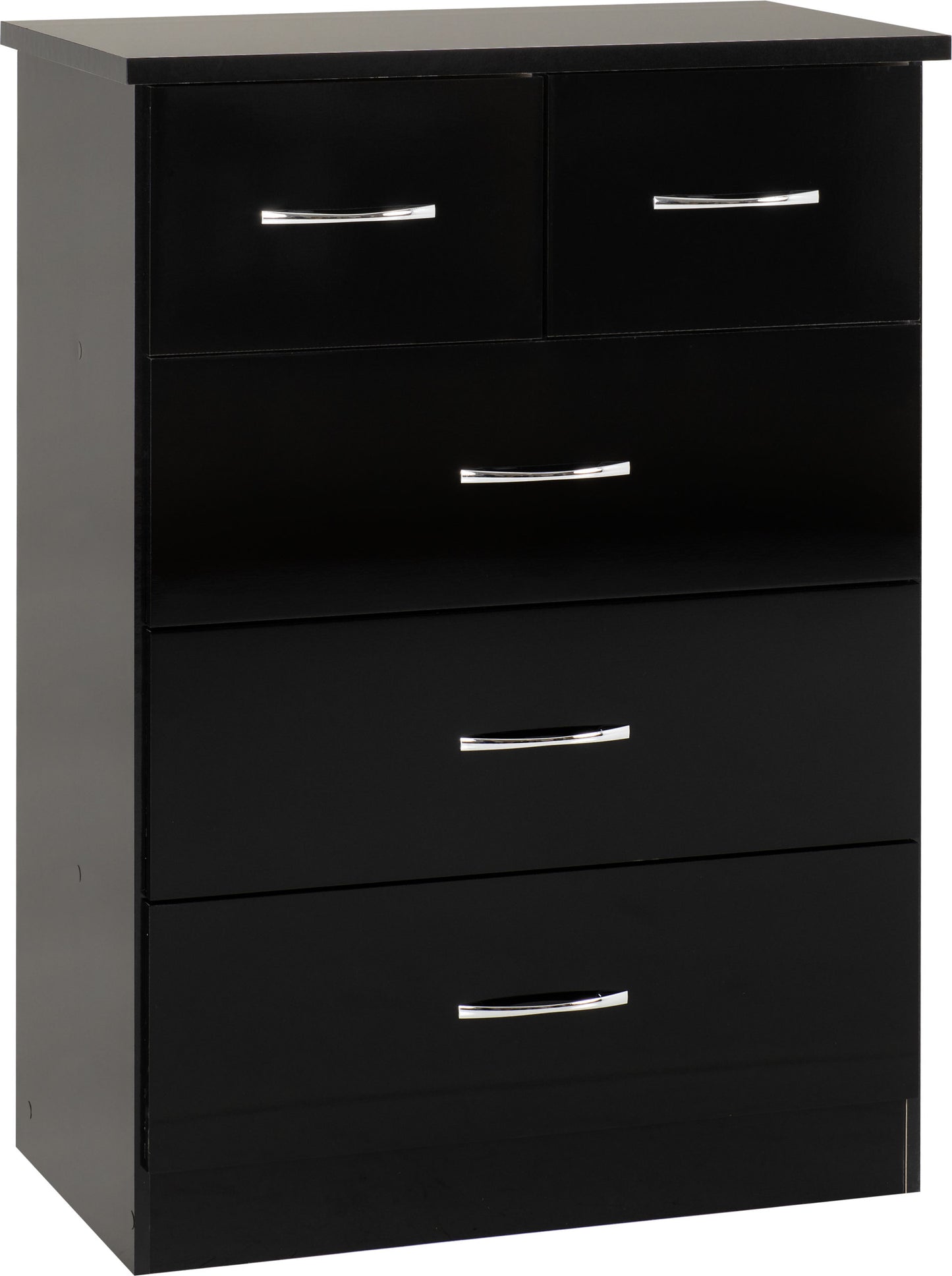 NEVADA 3+2 DRAWER CHEST - 3D EFFECT GREY