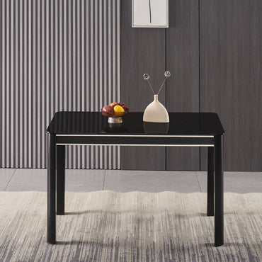 Black Glass Dining Table