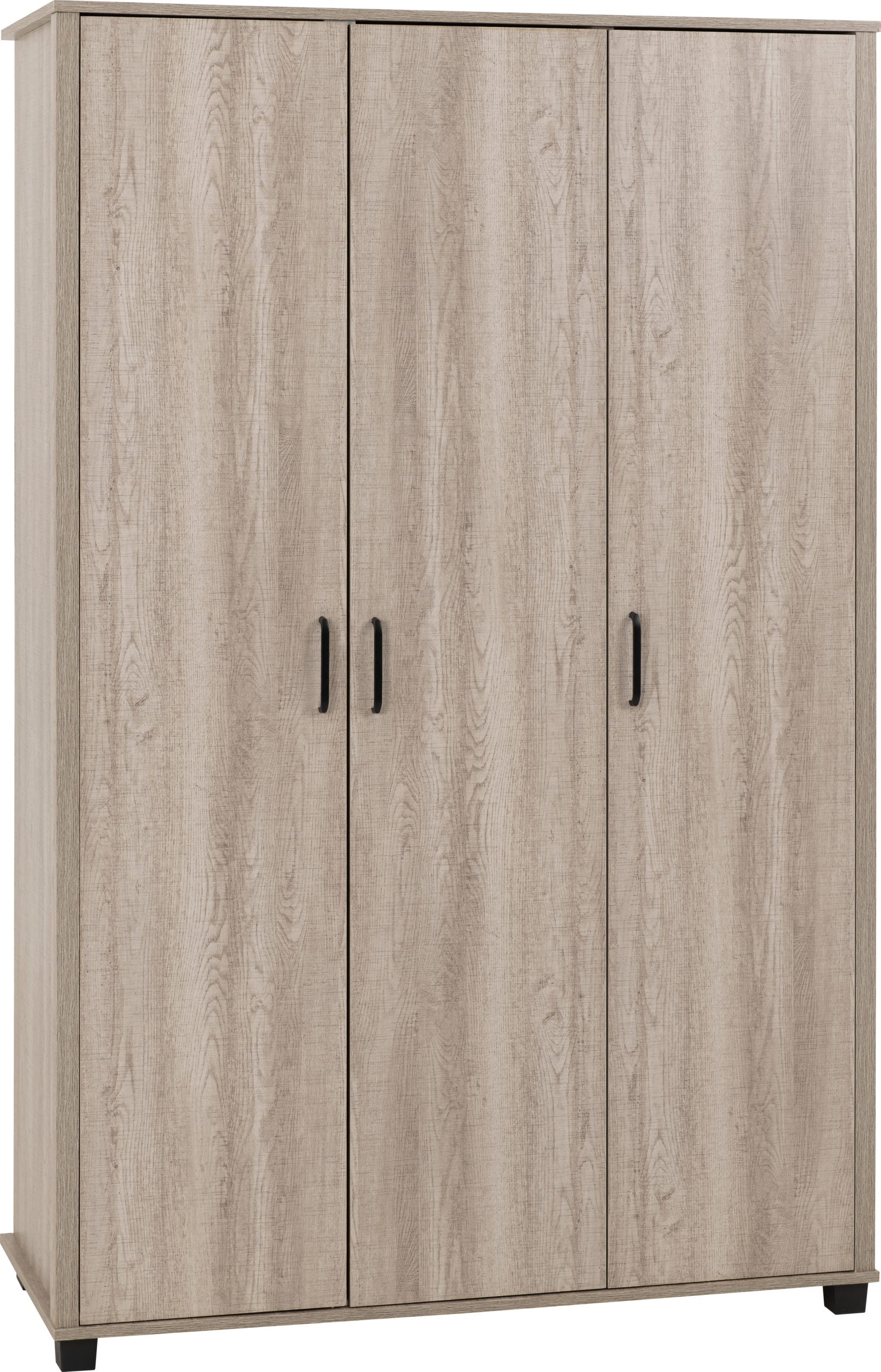 OLIVER 3 DOOR WARDROBE  - LIGHT OAK EFFECT